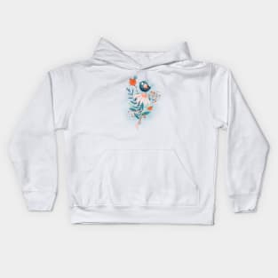 Flowers, bird and bug Kids Hoodie